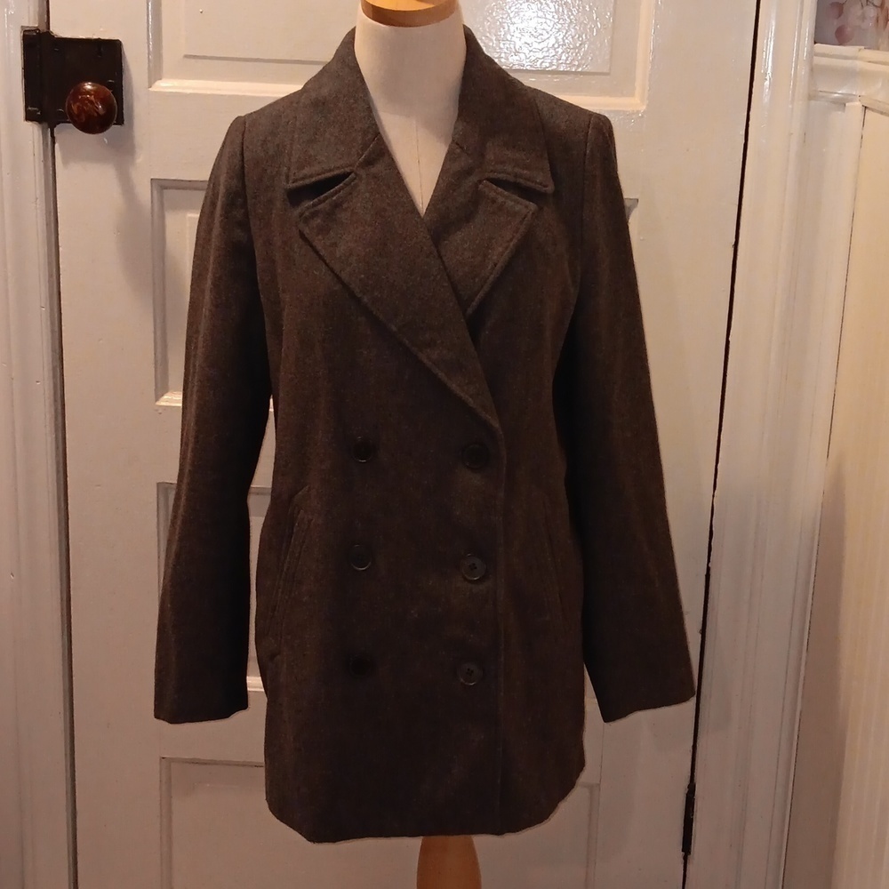 Old Navy gray medium 44% recycled wool pea coat